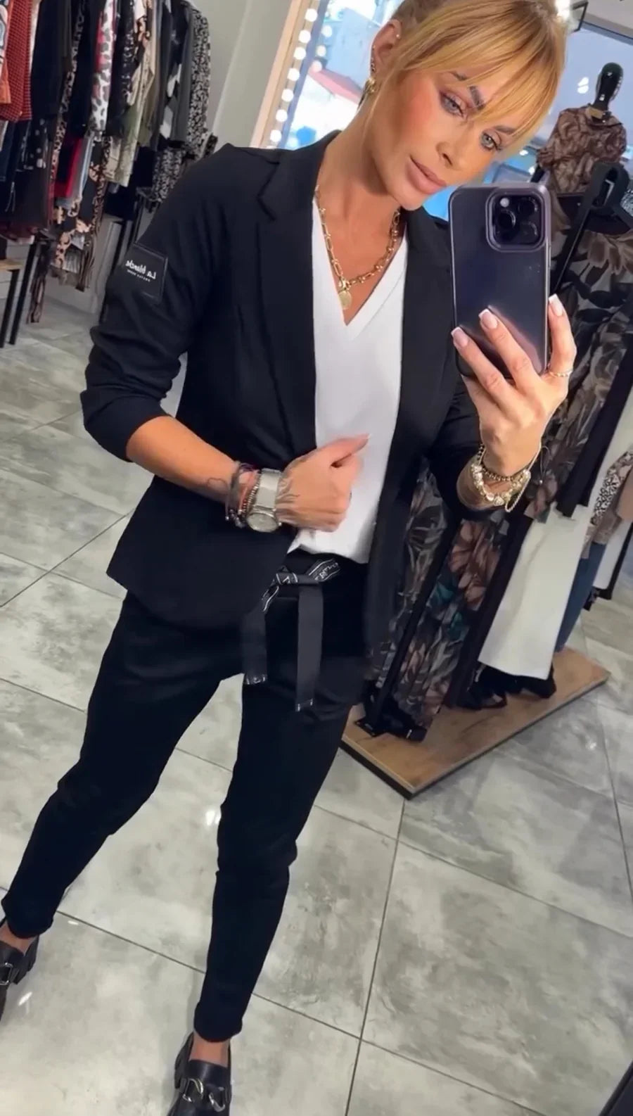 Tatiana | Skrojony zestaw z miękką marynarką i swobodnymi joggerami
