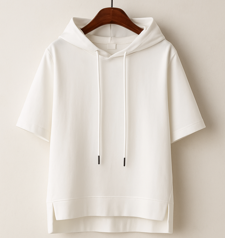 Alison | Bluza z kapturem i krótkimi rękawami
