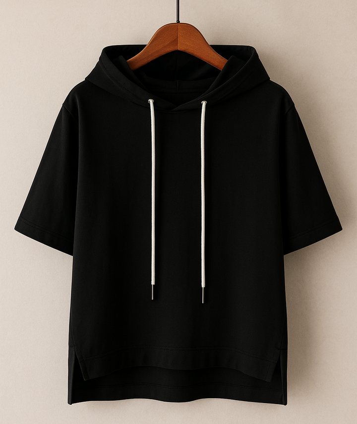 Alison | Bluza z kapturem i krótkimi rękawami