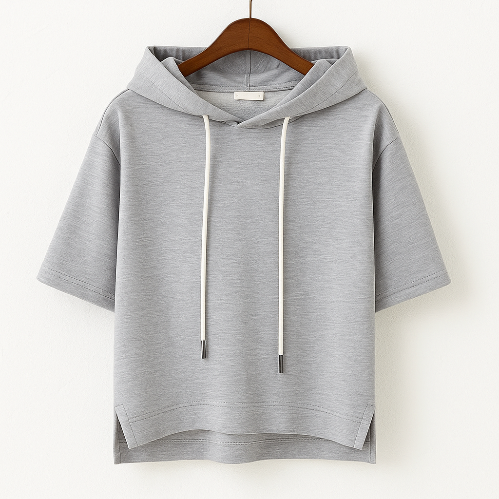 Alison | Bluza z kapturem i krótkimi rękawami