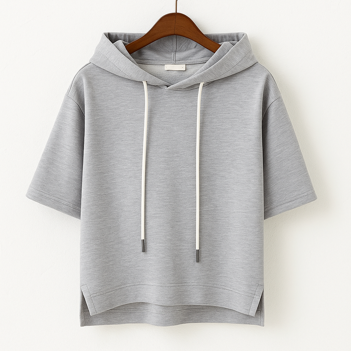 Alison | Bluza z kapturem i krótkimi rękawami