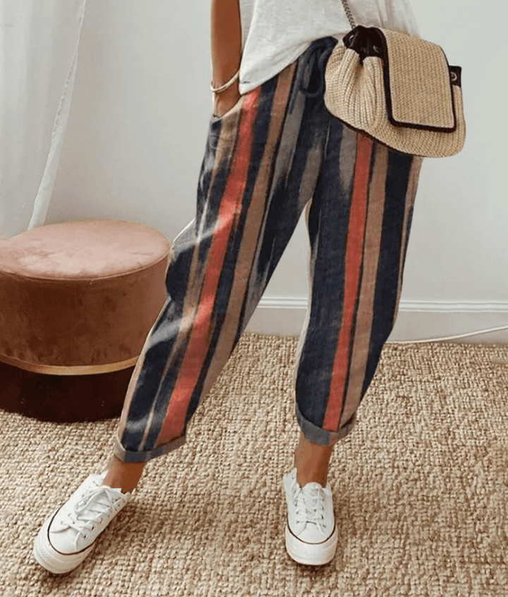 Lilianna | Spodnie w letnie paski